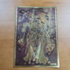 lâmina decorativa de Radha e Krishna, dourada, fabricada na Índia