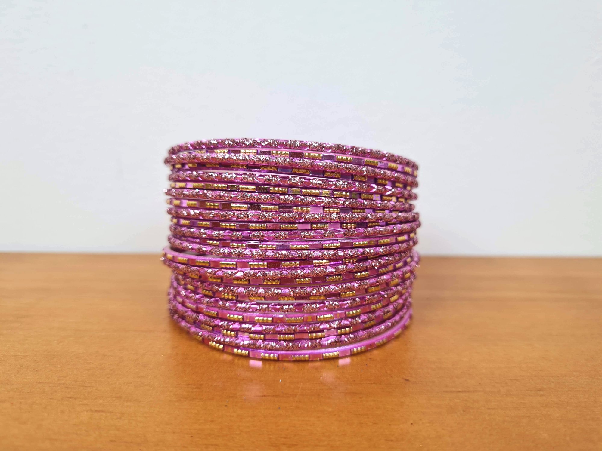Pulseiras de metal indiana com 24 peças