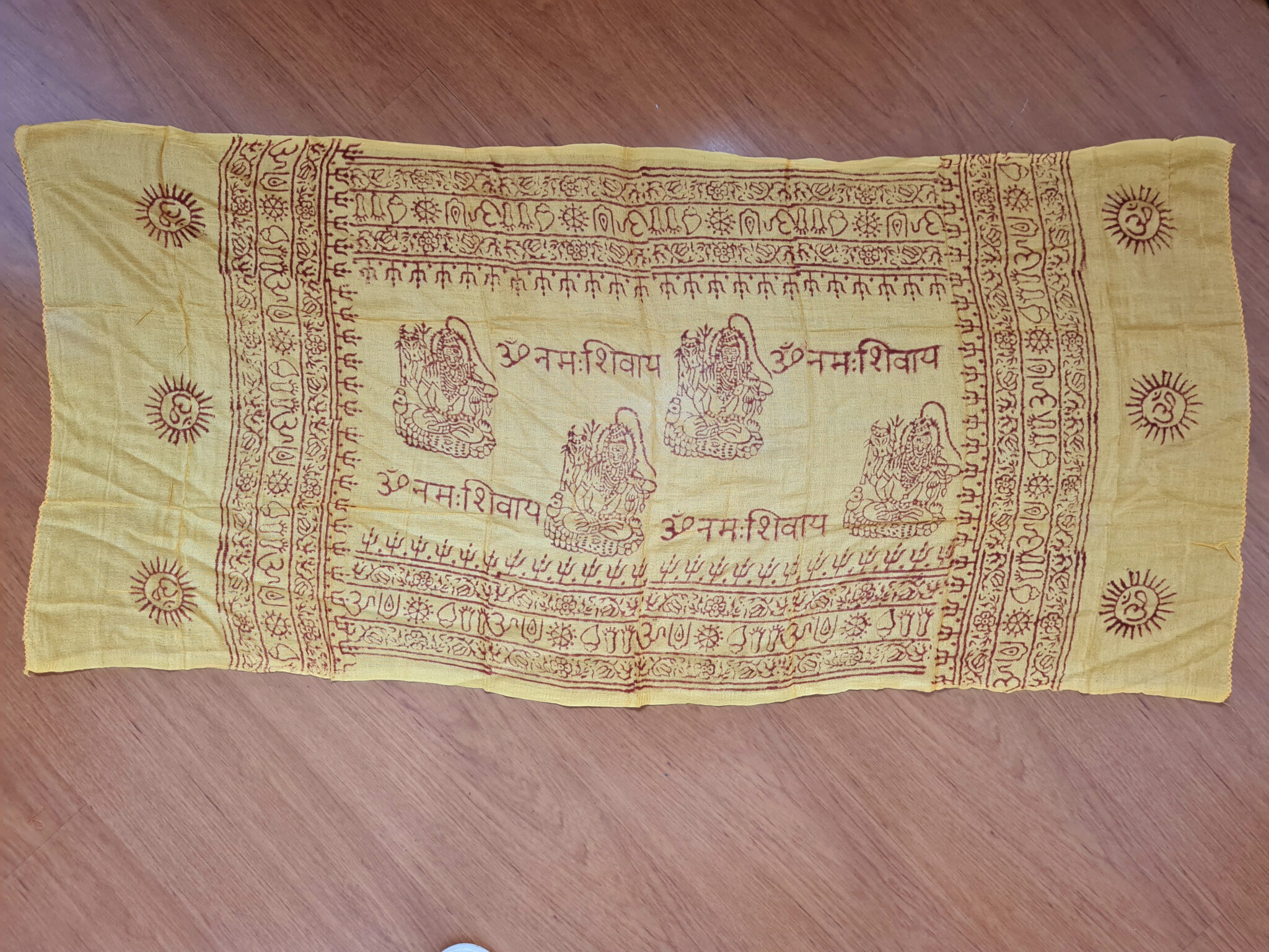 chadar indiano de Shiva amarelo
