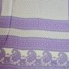 Sari indiano viscose com estampa arabescos e floral lilás