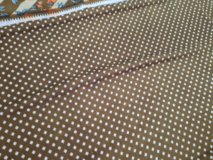 Sari indiano viscose com estampa floral bege e color