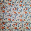 Sari indiano viscose com estampa floral bege e color