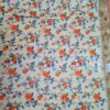 Sari indiano viscose com estampa floral bege e color