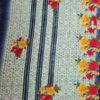 Sari indiano viscose com estampa floral verde e colorido