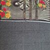 Sari indiano viscose com estampa floral marrom e colorido