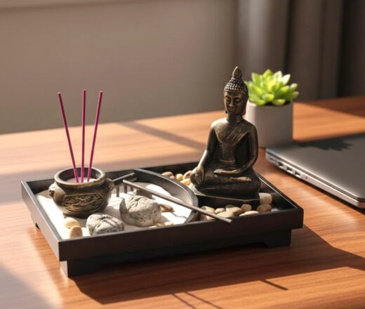 Jardim Zen de Buda para decoração e relaxamento 22x15