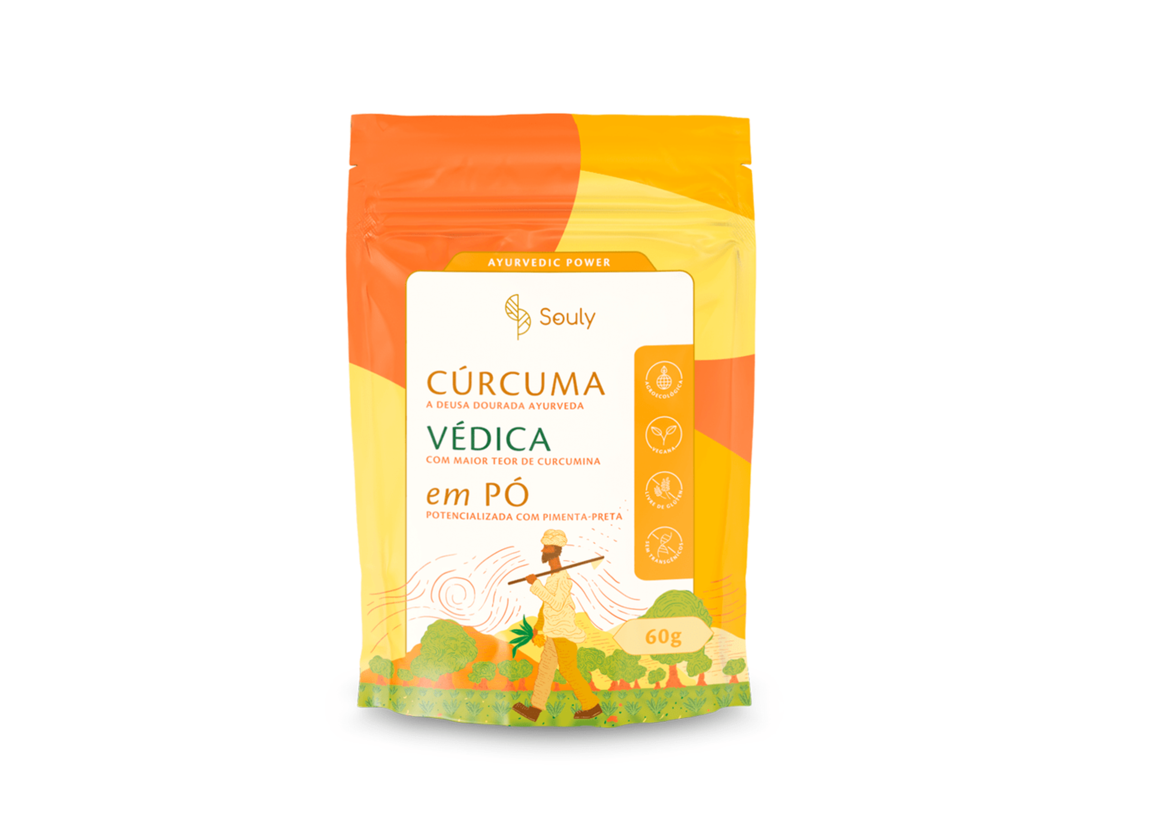 Cúrcuma Védica em Pó Souly (orgânica)