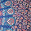Colcha indiana ou painel decorativo Mandala Azul e Coral