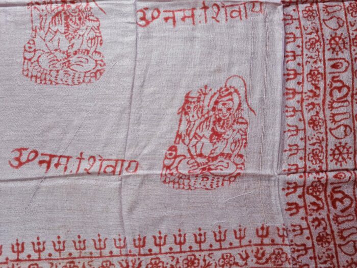 Chadar indiano (manto de oração) de Shiva lilás claro