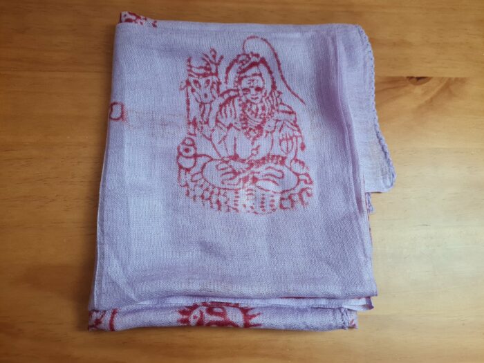 Chadar indiano (manto de oração) de Shiva lilás claro