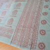 Chadar indiano (manto de oração) de Ganesha e mantras azul cinzento