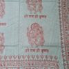 Chadar indiano (manto de oração) de Ganesha e mantras azul cinzento