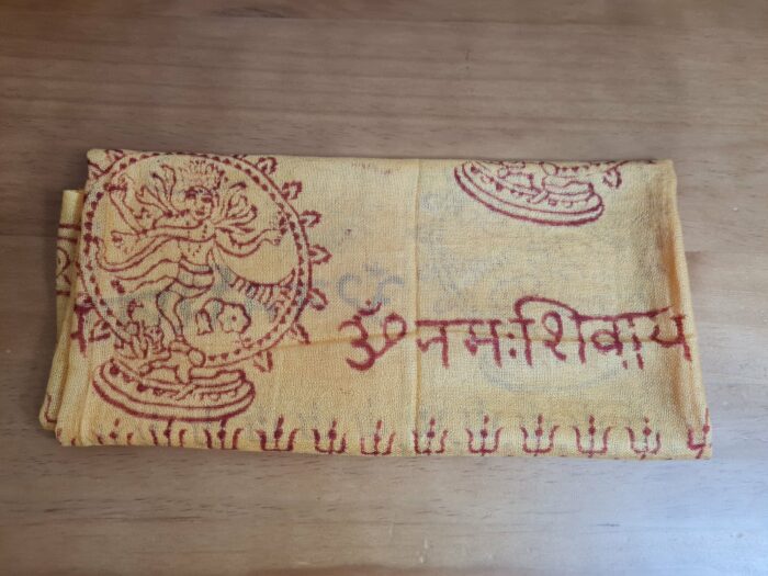Chadar indiano (manto de oração) de Shiva Nataraja amarelo 120cm