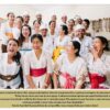 Japamala de Rudrakshas de Bali com pedra Sodalita