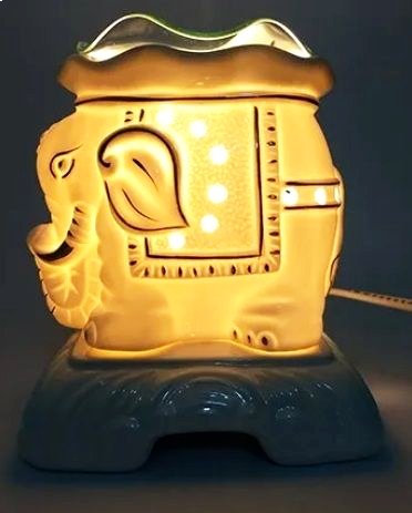 Rechaud Difusor elétrico de porcelana design elefante