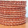 Conjunto de 24 pulseiras indianas de metal com brilhos laranja em 2 tons