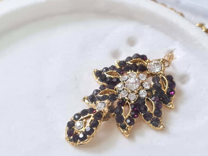 Conjunto completo de semi joia clássica indiana floral rubi strass