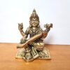 20230103_201241 estátua indiana de Saraswati 11cm de metal