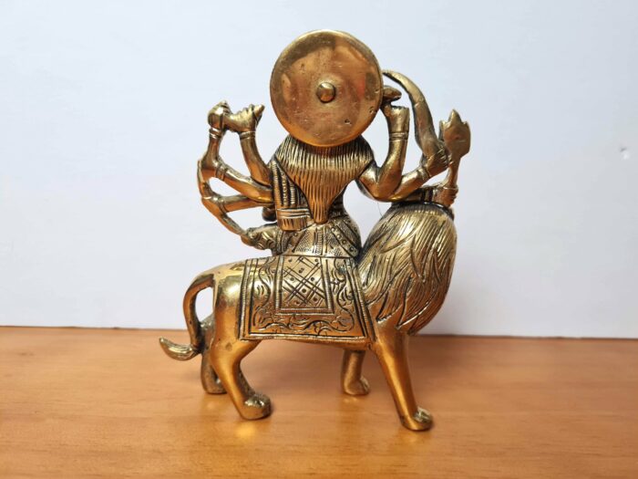 Deusa hindu Durga de brass (14 cm de altura)