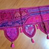 Bandô de porta indiano (Toran) 5 pontas bordado pink