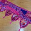 Bandô de porta indiano (Toran) 5 pontas bordado pink