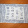 manto devocional indiano estampa de Shiva Nataraja branco e azul