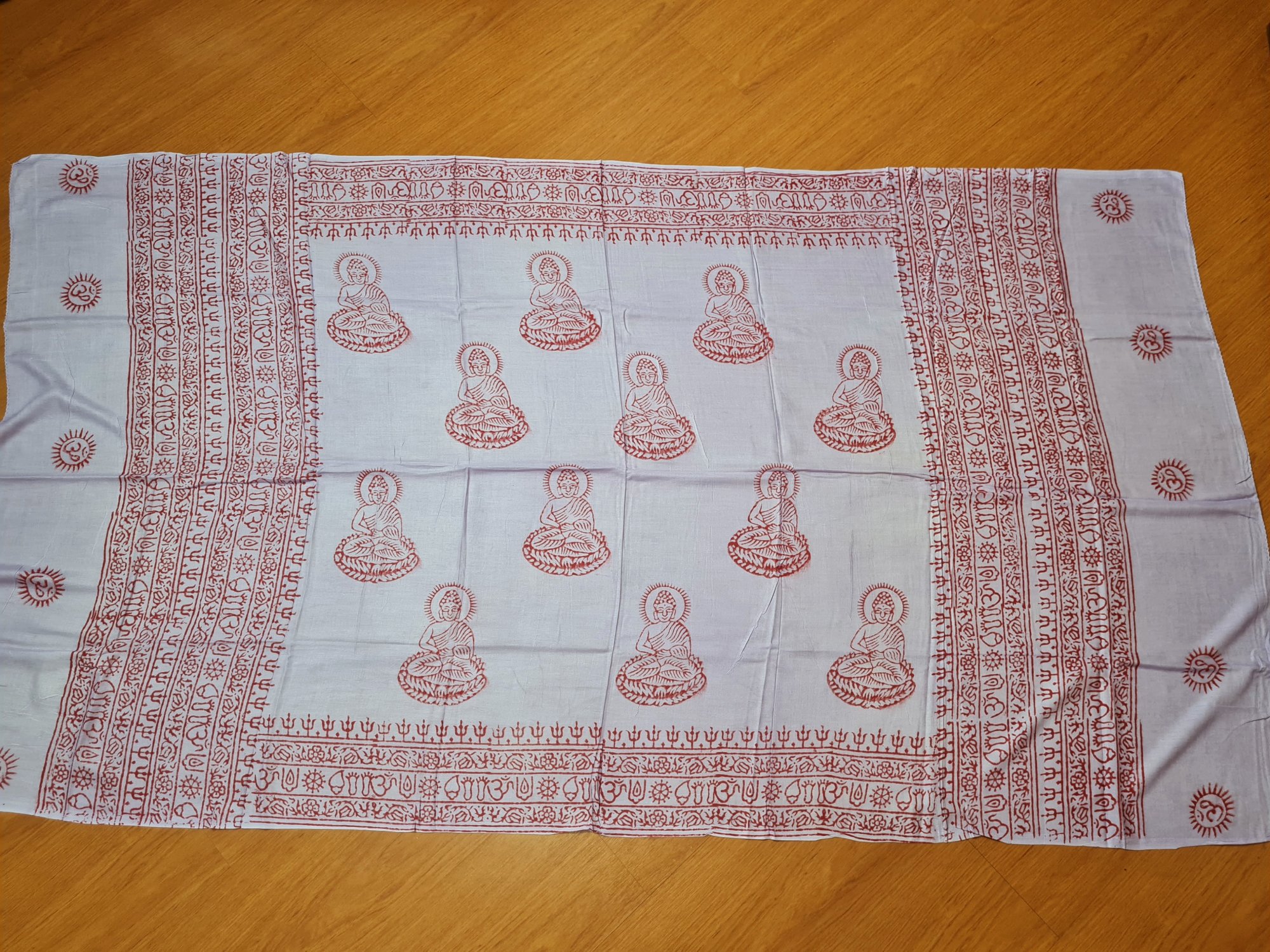 manto devocional indiano (chadar) lilas claro Buda