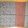 Pashimina indiana de cashmere estampa paisleys cinza adamascado