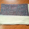 pashmina indiana original creme com paisleys tons frios azulados