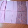Pashimina indiana de cashmere estampa paisleys rosa com tons quentes