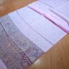 Pashimina indiana de cashmere estampa paisleys rosa com tons quentes