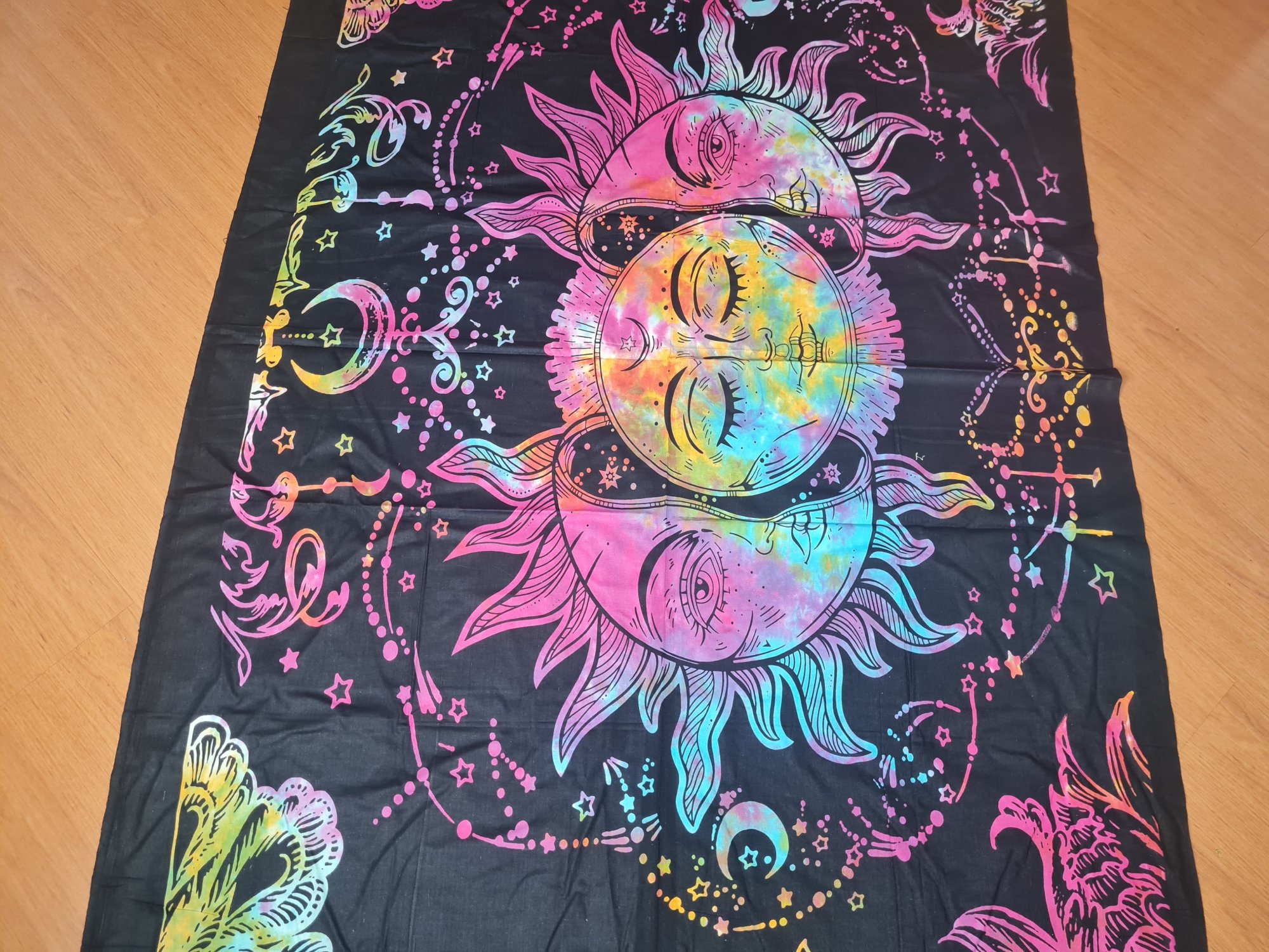 colcha indiana astrologia colorida