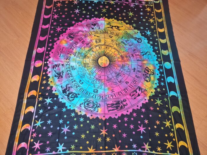 colcha indiana astrologia colorida