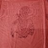 Chadar indiano (manto de oração) de Krishna vermelho telha