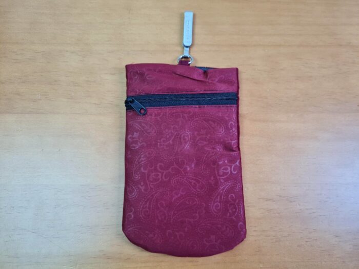 Bolsinha indiana Porta celular bordado de elefante bordô
