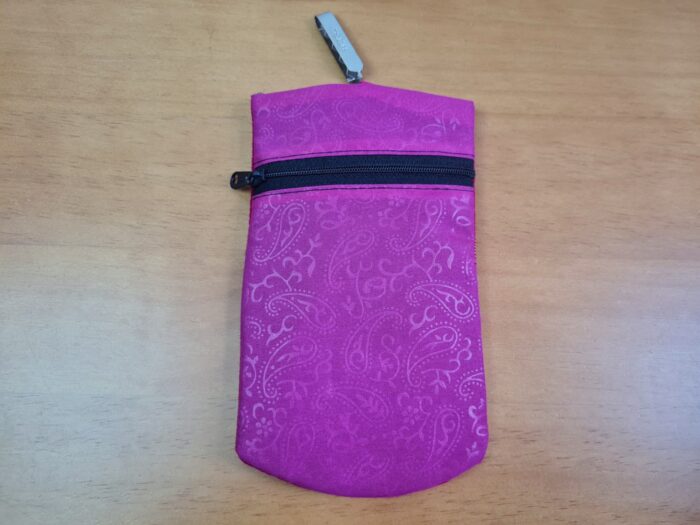 Bolsinha indiana Porta celular bordado de elefante pink