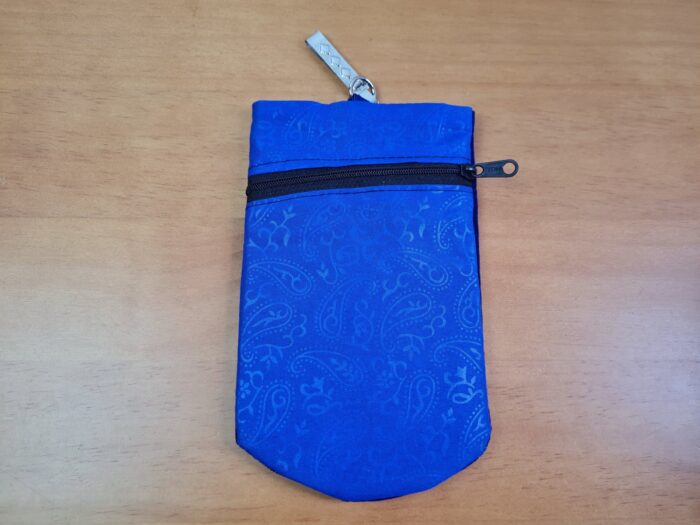 Bolsinha indiana Porta celular bordado de elefante azul marinho