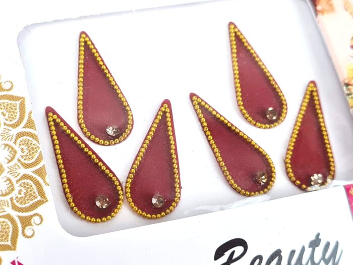 Bindi indiano adesivo de Gota para colar entre as sombrancelhas