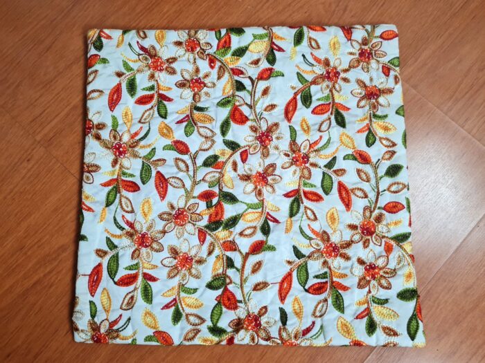 capa de almofada indiana bordada floral