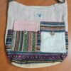 Bolsa indiana 100% Hemp fibra natural com alça longa color etnic grande II