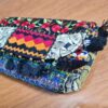 Bolsa indiana Banjara 100% bordada a mão preta e color III