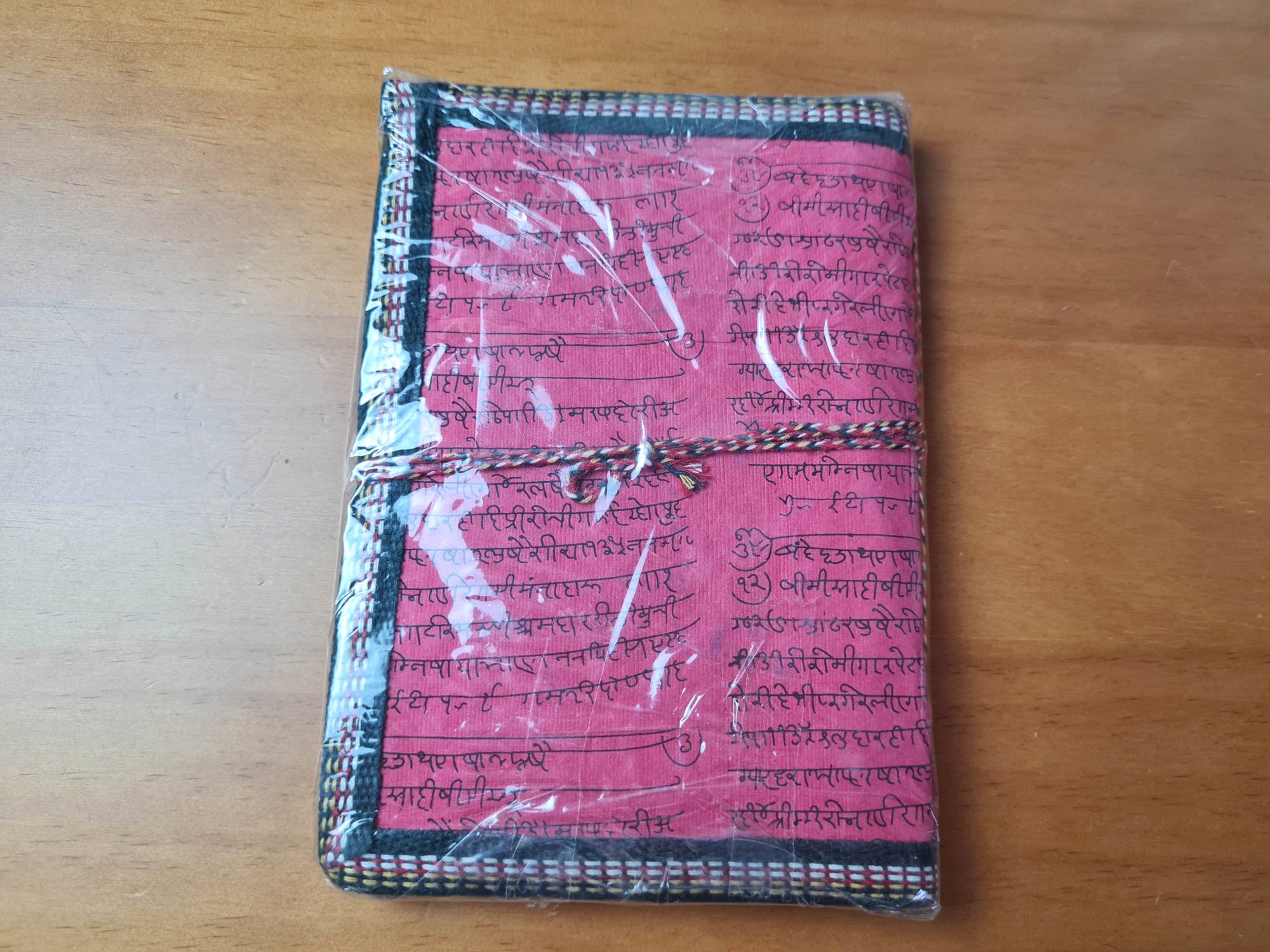 caderno indiano artesanal rosa de Ganesha