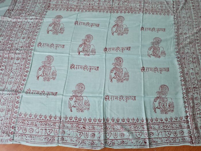 chadar de oração de Krishna fabricado na Índia