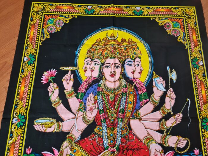 Painel grande clássico da Deusa Gayatri (Mãe dos Vedas)