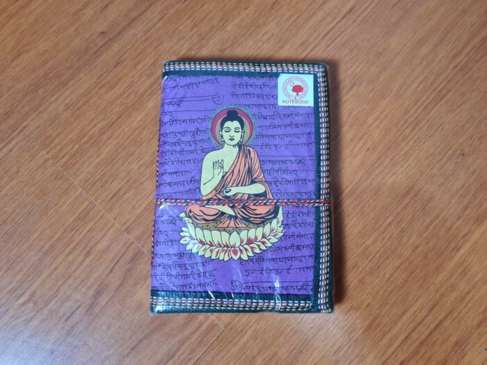 caderno indiano de Buda roxo artesanal
