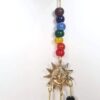 Sino dos ventos de metal com símbolo de Surya Sun e 7 chakras P