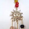 Sino dos ventos de metal com símbolo de Surya Sun e 7 chakras P