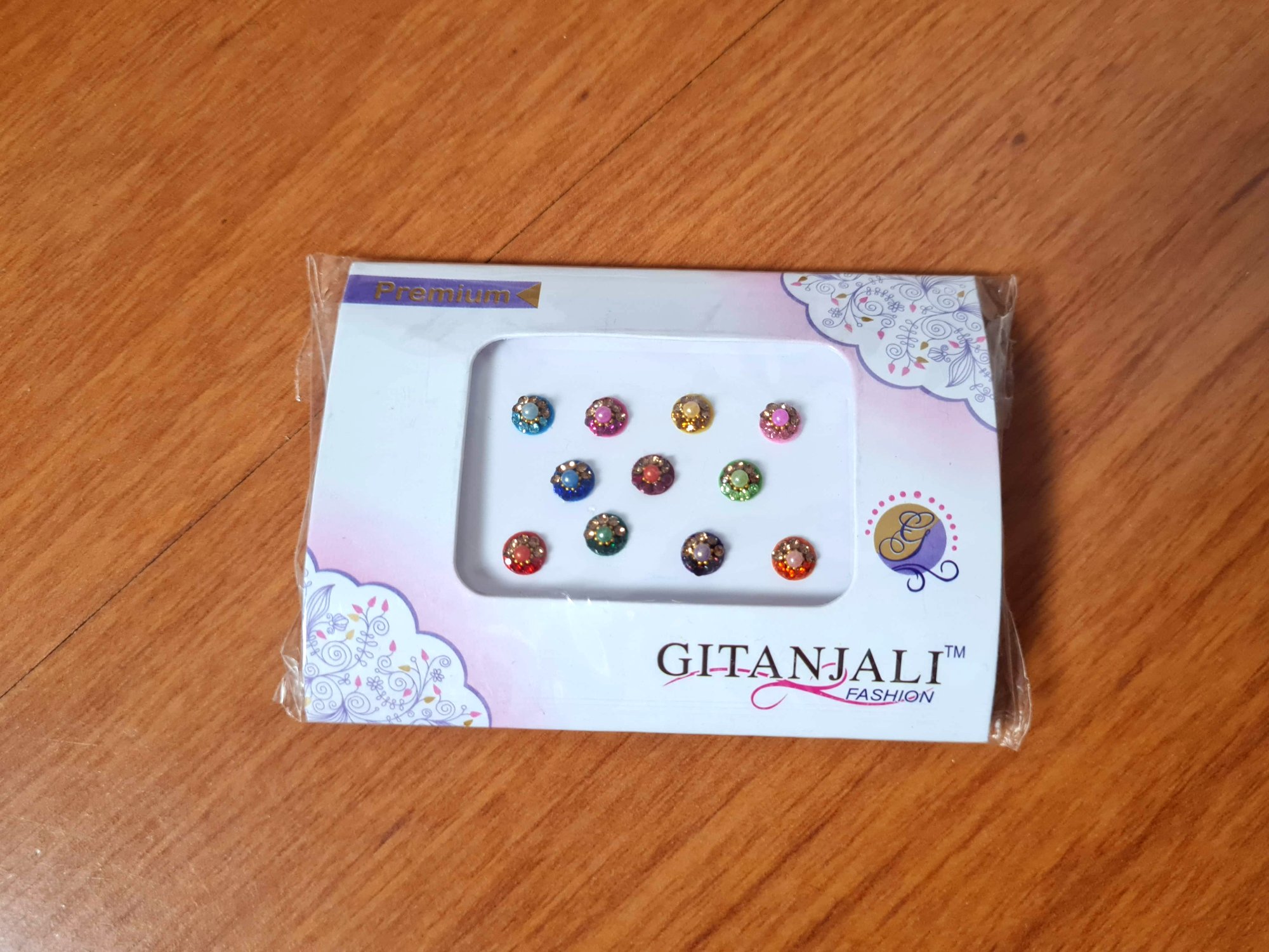 bindi adesivo bolinhas coloridas