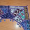 Bandô de porta indiano (Toran) em arco bordado lilás e colorido 95cm