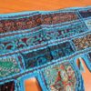 Bandô de porta indiano (Toran) 5 pontas bordado azul